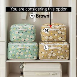 HOKIPO Brown Set of 1 Multi-Utility Foldable Storage Box Organizers image 5