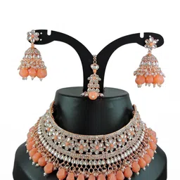 VATSALYA creation Women Artificial Stones and Beads Studded Jewellery Set-24