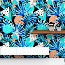 ArtzFolio Printed UV-Resistant Anti-Bacterial Watercolor Doodle Tropical Leaves Peel & Stick Wallpaper-image-75