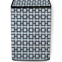 The Furnishing Tree Washing Machine Cover Lattice Pattern Grey Compatible for Whirlpool 8 kg Fully--picture-6