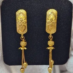 Anshenterpris Women Gold-Plated Brass Classic Drop Earrings-picture-41