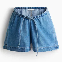 H&M MAMA Drawstring Denim Shorts-image-81