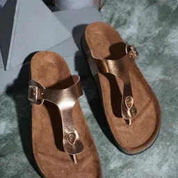 MOZAFIA Women T-Strap Flats with Buckles-image-85