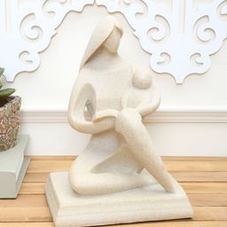 Myntra Elegant Homes Beige Mother's Vehement Love Figurine Showpiece-image-4