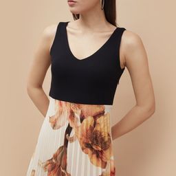 CODE by Lifestyle Women Floral Printed Accordion Pleats Maxi Dress-picture-3