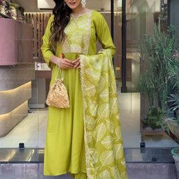 URMIR FASHION Yellow Viscose Rayon Kurta Sets-image-82