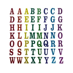 Comet Busters Red & Yellow Self Adhesive Alphabets 3D Stickers-14