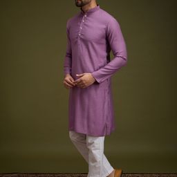 Anouk Men Geometric Embroidered Thread Work Kurta image 4