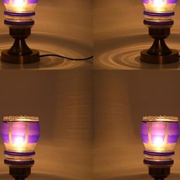 SOMIL Pack of 4 Printed Glass Table Lamp-image-20