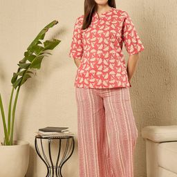 July Women Floral Printed Pure Cotton Night suit-image-31