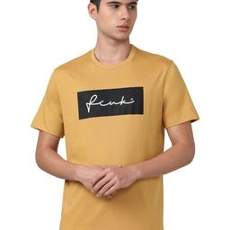 FCUK Typography Printed Short Sleeves Cotton Regular Fit T-shirt-image-92