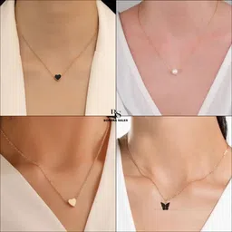 Boghra Sales Women Set Of 4 Gold-Plated Brass Pearls Chain-image-84