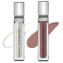 ME-ON Set Of 2 Gloss & Plump Long-Lasting Lip Gloss 3ml Each - Shades 02 & 04-4