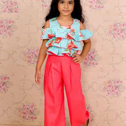 Twisha Girls Printed Top with Palazzos-image-28