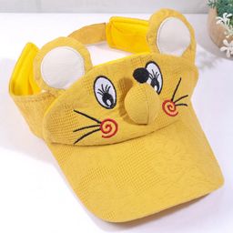 Babyhug Summer Cap 3D Nose And Ears Design Yellow - Diameter 16.5 cm-picture-27