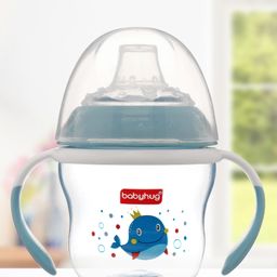 Babyhug Twin Handle Training Soft Spout Cup - 150 ml (Colour May Vary)-14
