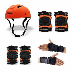 JJ Jonex Skating Protection Set Of 4  Large Size - Orange-15
