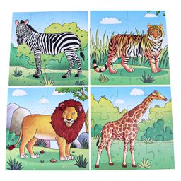 Creative Jigsaw Graded Puzzles In the Jungle Set of 4 Multicolor - 33 Pieces-image-1