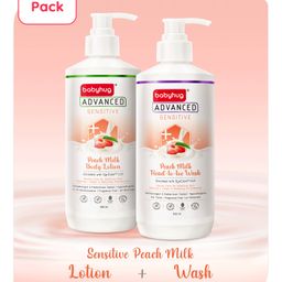 Babyhug Advanced Sensitive Peach Milk Combo of Baby Lotion - 400ml & Head-to-Toe Wash - 400ml-17