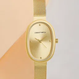 JOKER & WITCH Women Embellished Dial & Stainless Steel Bracelet Style Straps Analogue Watch AMWW951-16