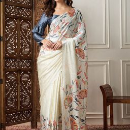 Sangria Printed Saree With Blouse Piece-11