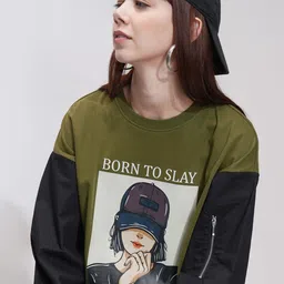 Street By Tokyo Talkies Women Graphic Printed Round Neck Oversized T-shirt-picture-26