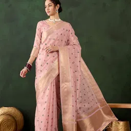 SYS Brand - Shop Your Style Floral Zari Pure Silk Saree-picture-40