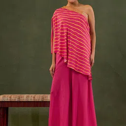 KASYA Printed One Shoulder Neck Top With Palazzos Co-Ords-picture-19
