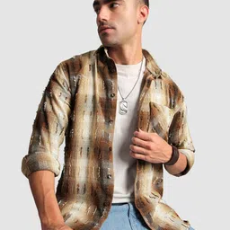 Beyoung Men Original Regular Fit Checked Cotton Casual Shirt-picture-23