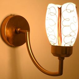 SOMIL Black & White Printed Glass Cylinder Shaped Wall Lamp-image-68
