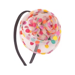 Aye Candy Girls Dot Design Floral Hat Design Hairband-image-26