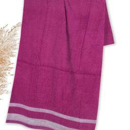 Myntra Elegant Homes Maroon & White Striped Cotton 500 GSM Bath Towel-image-12