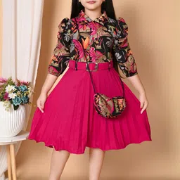 Zenat Floral Print Fit & Flare Dress-picture-21
