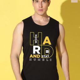 WOOSTRO Pack Of 2 Printed Combed Cotton Gym Vests VWS26(HARD BLACK)(MORE RUST)-6