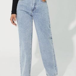 HIGH BUY Women Comfort Relaxed Fit High-Rise Heavy Fade Cotton DenimJeans-image-24
