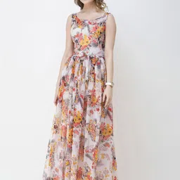 BAESD Floral Print Chiffon Maxi Dress-picture-7