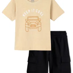 FUNKRAFTS Boys Printed Short Sleeves Pure Cotton T-shirt With Shorts-image-80