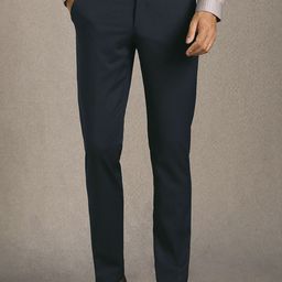 Luxure by Louis Philippe Men Slim Fit Flat Front Formal Trousers-picture-12