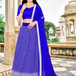 F Plus Fashion Net Semi-Stitched Lehenga Choli-image-52