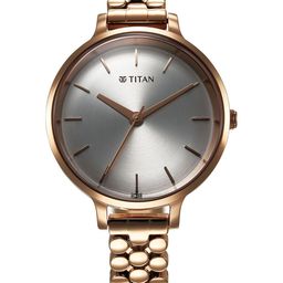 Titan Women Dial & Stainless Steel Bracelet Style Straps Analogue Watch 2709WM02-image-24