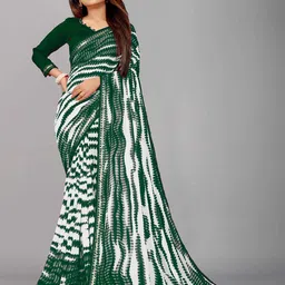Flip The Style Printed Pure Georgette Block Print Saree-picture-13