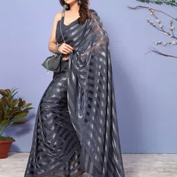 Moda Rapido Striped Satin Ready to Wear Saree-picture-13