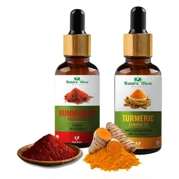 Nature Glow Herbal Set Of 2 Kumkumadi & Turmeric Essential Oils- 15ml Each-19