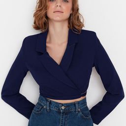 Trendyol Women Crop Tailored Jacket-image-28