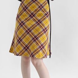 LULU & SKY Checked A-Line Mini Skirt-picture-3
