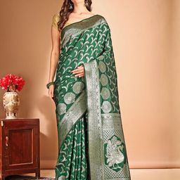 Anouk Rustic Floral Woven Design Banarasi Saree-picture-26