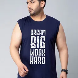Toodle Plus Men Plus Size Printed Sleeveless Vest T-Shirt-image-36