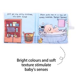 Intellibaby It's Bath Time Plush Cloth Book - Multicolor image 3