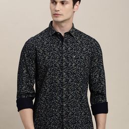Turtle Relaxed Floral Printed Spread Collar Slim Fit Pure Cotton Shirt-image-17