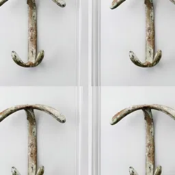 IndianShelf Bronze 4 Piece Iron Double Loop Key Hooks Key Holders-35